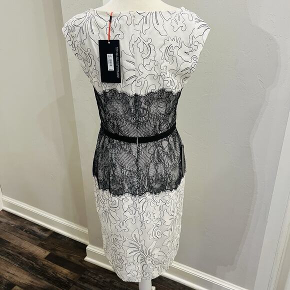 The Limited Scandal Collection Dress 6 Lace Black White Fitted NWT (A0126) - Picture 4 of 7